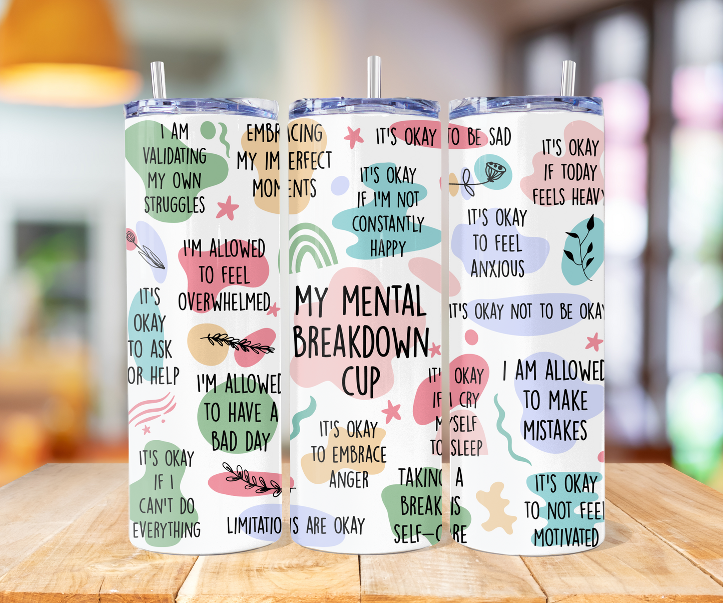 020 - My Mental Breakdown Cup Mental Health Affirmation Stainless Steel Tumbler 20oz
