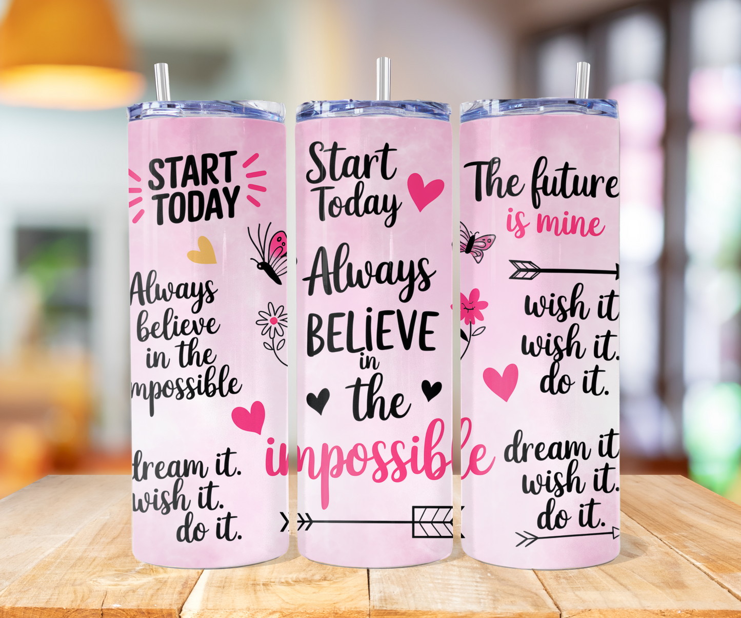 011 - Always Believe In The Impossible Mental Health Affirmation Stainless Steel Tumbler 20oz